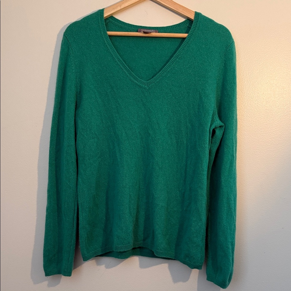 Charter Club Green Cashmere Knit